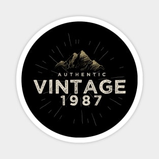 Authentic Vintage 1987 Birthday Design Magnet